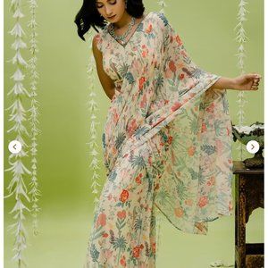 NEW Redpine Designs XXL pre-draped saree with beautiful embroidery and beading